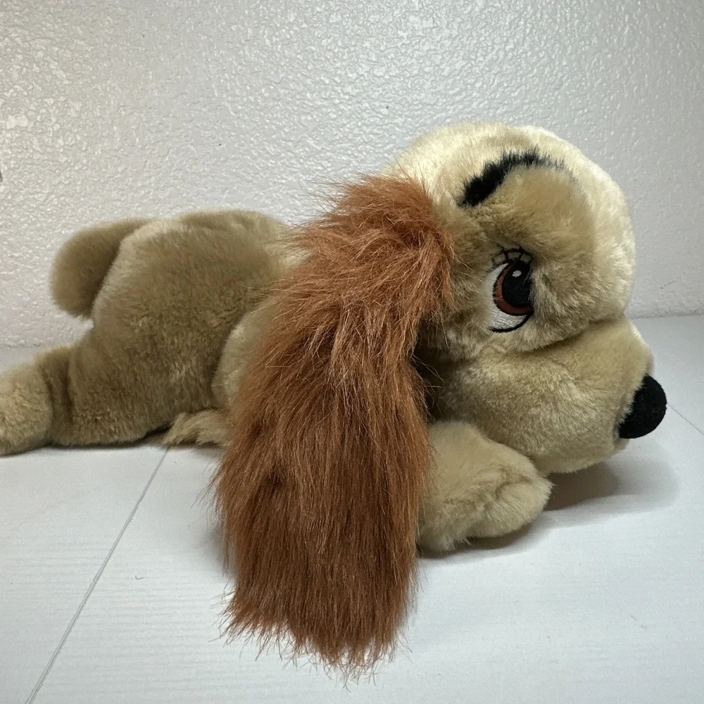 Vintage Disney Store  LADY and the Tramp Cocker Spaniel Plush Stuffed Animal 12